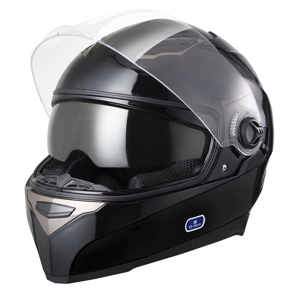 ahr motorcycle helmets AHR DOT Motorcycle Helmet Full Face Dual Visors Black – Silicon Power Store  (US)