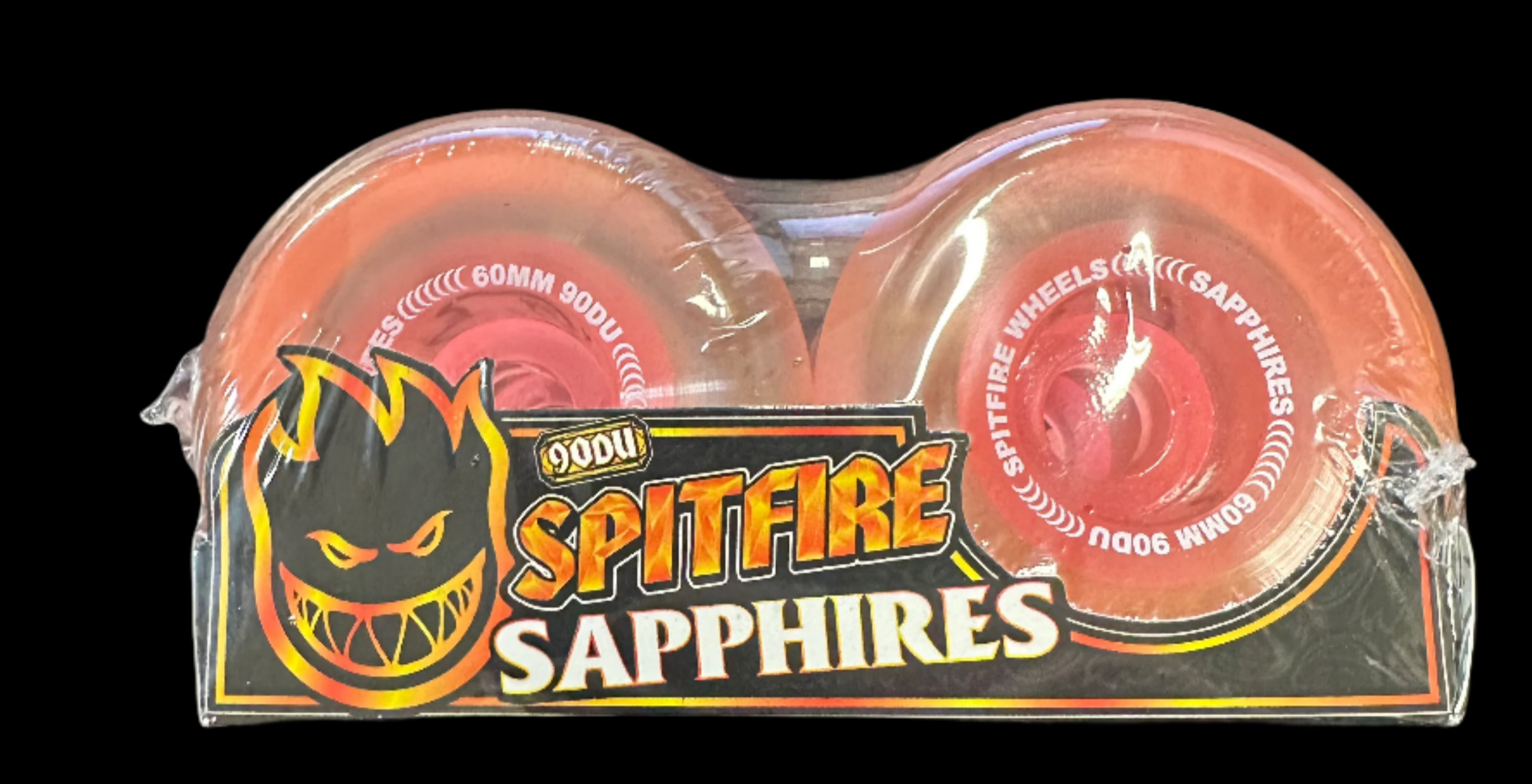 Spitfire 60mm 90A Skateboard Wheels - Sapphire Conical Full Neon Pink