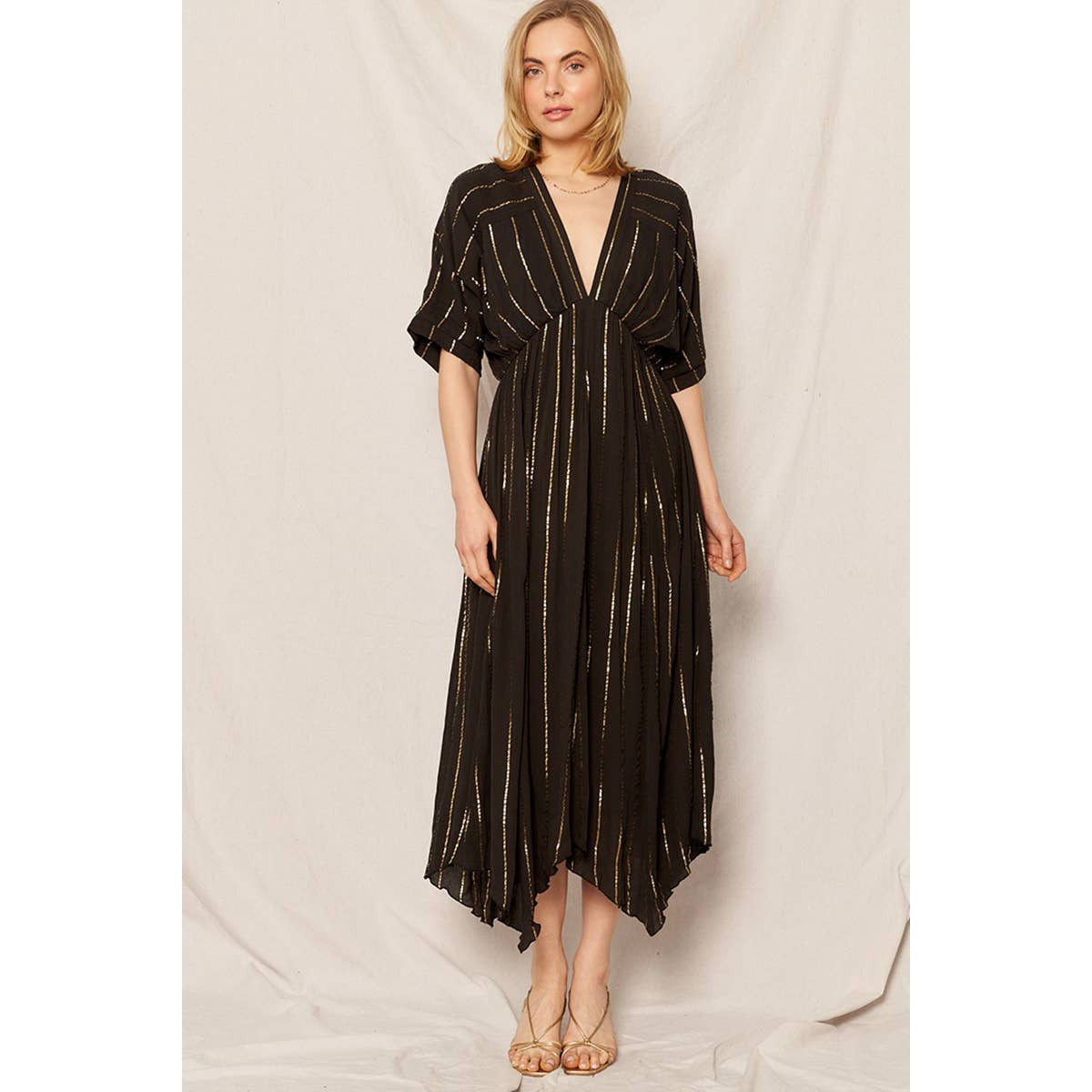 striped sequin wrap dress BCBG Max Azria Womens Wrap Party Evening Dress Pink 10
