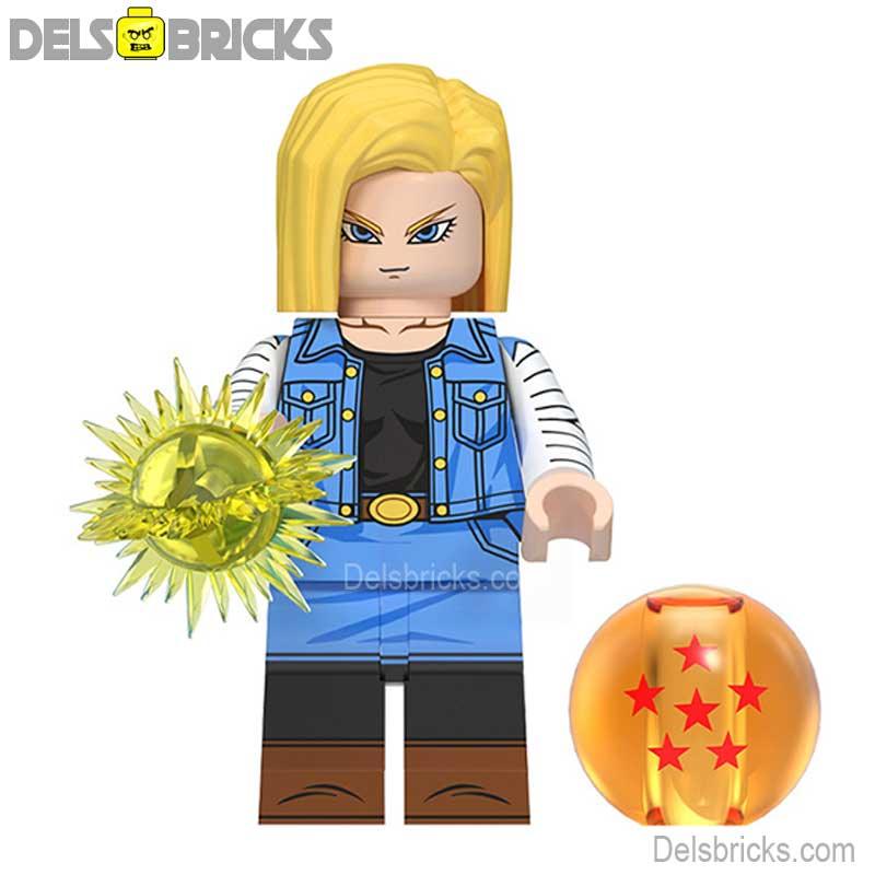 らんごく Android 18 Dragon Ball Z Super Lego Minifigures Anime Custom Toys