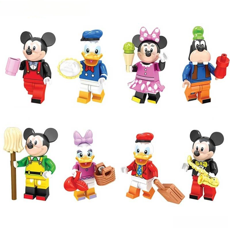 Disney Mickey & Minnie Mouse set of 8 Minifigure Toy – Silicon