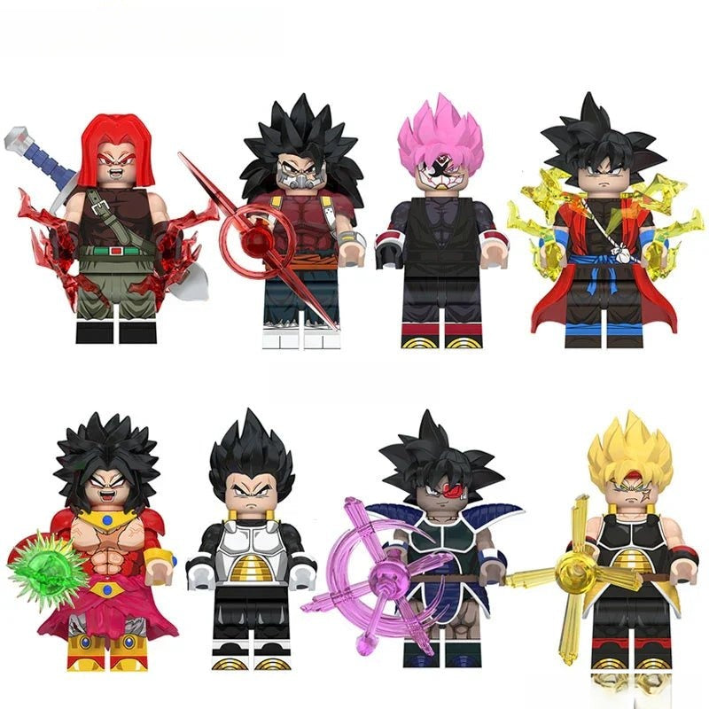 Dragon Ball Z Xeno Super set of 8 Anime Minifigures – Silicon