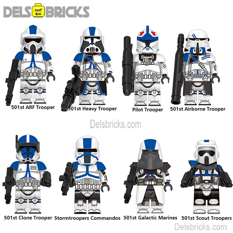 ミニプラ 501st Legion Clone troopers Set of 8 | Lego Minifigures Custom