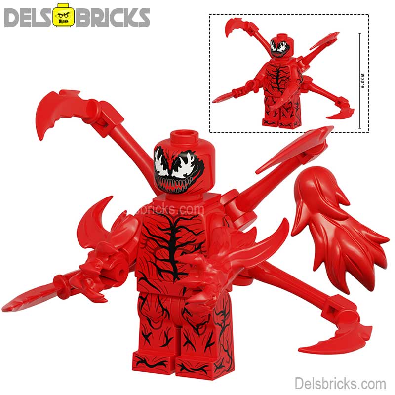 Carnage from Spider-Man NEW Big Figure Lego Minifigures Custom