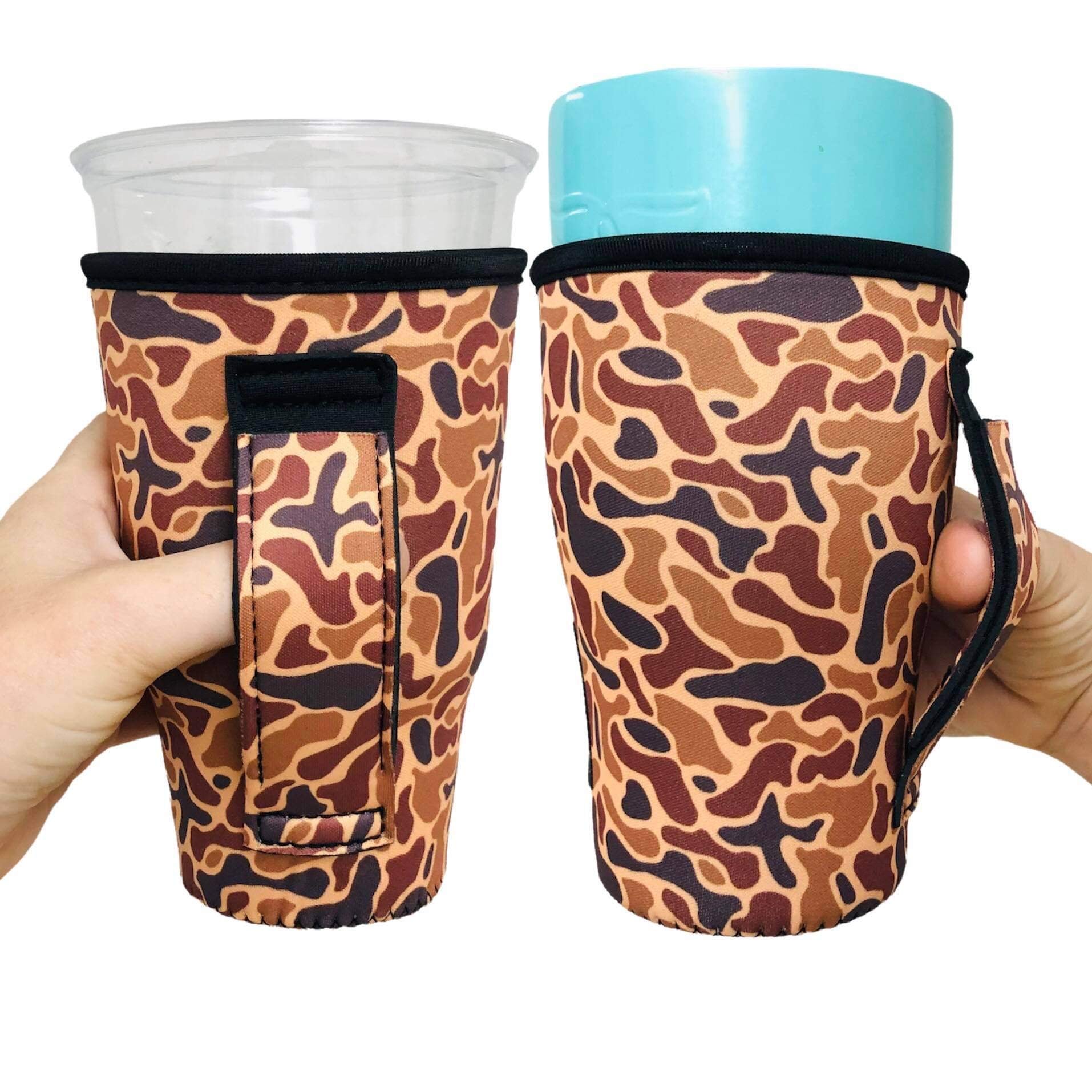 Old School Camo 20oz Large Iced Coffee / Tea / Tumbler Handler™ – Silicon  Power Store (US)
