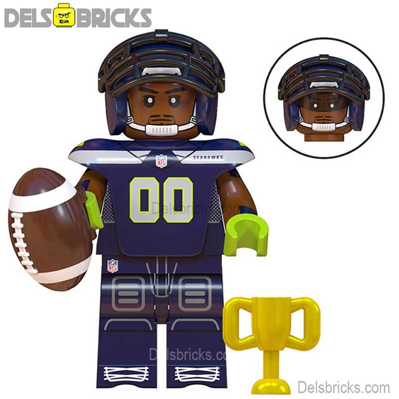 find lego green bay football helmet Seattle Seahawks NFL Football Teams Lego Minifigures Custom Toys