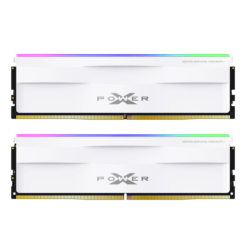 Silicon Power Zenith Gaming RGB DDR5 6000MHz (PC5-48000) CL30/ CL40 32GB(16GBx2)-64GB(32GBx2) Dual Pack 1.35V Desktop Unbuffered DIMM [White]