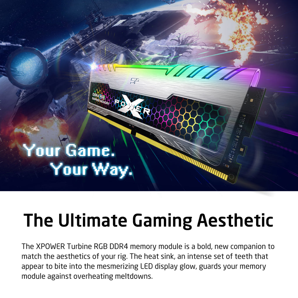 Silicon Power XPOWER RGB Turbine Gaming DDR4 3200MHz (PC4 25600 