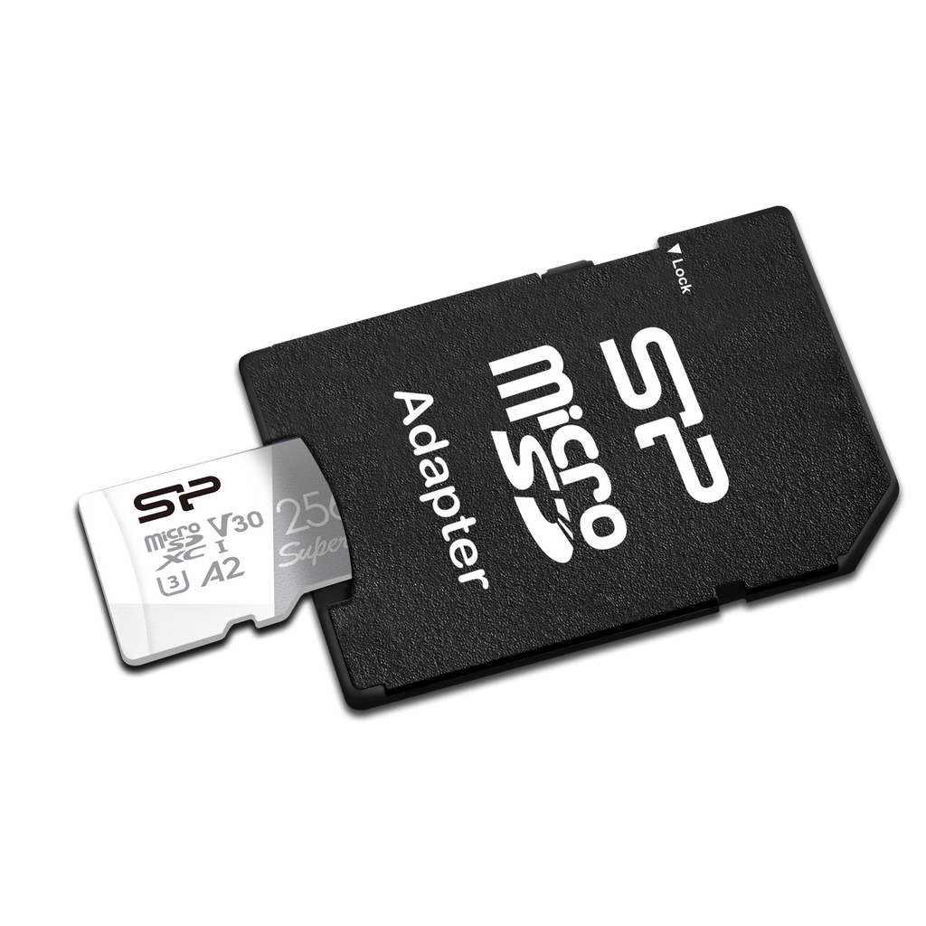 Silicon Power 64GB-256GB Superior UHS-1(U3) V30 A2 MicroSD Micro SDXC  Memory Card with Adapter – Silicon Power Store (US)