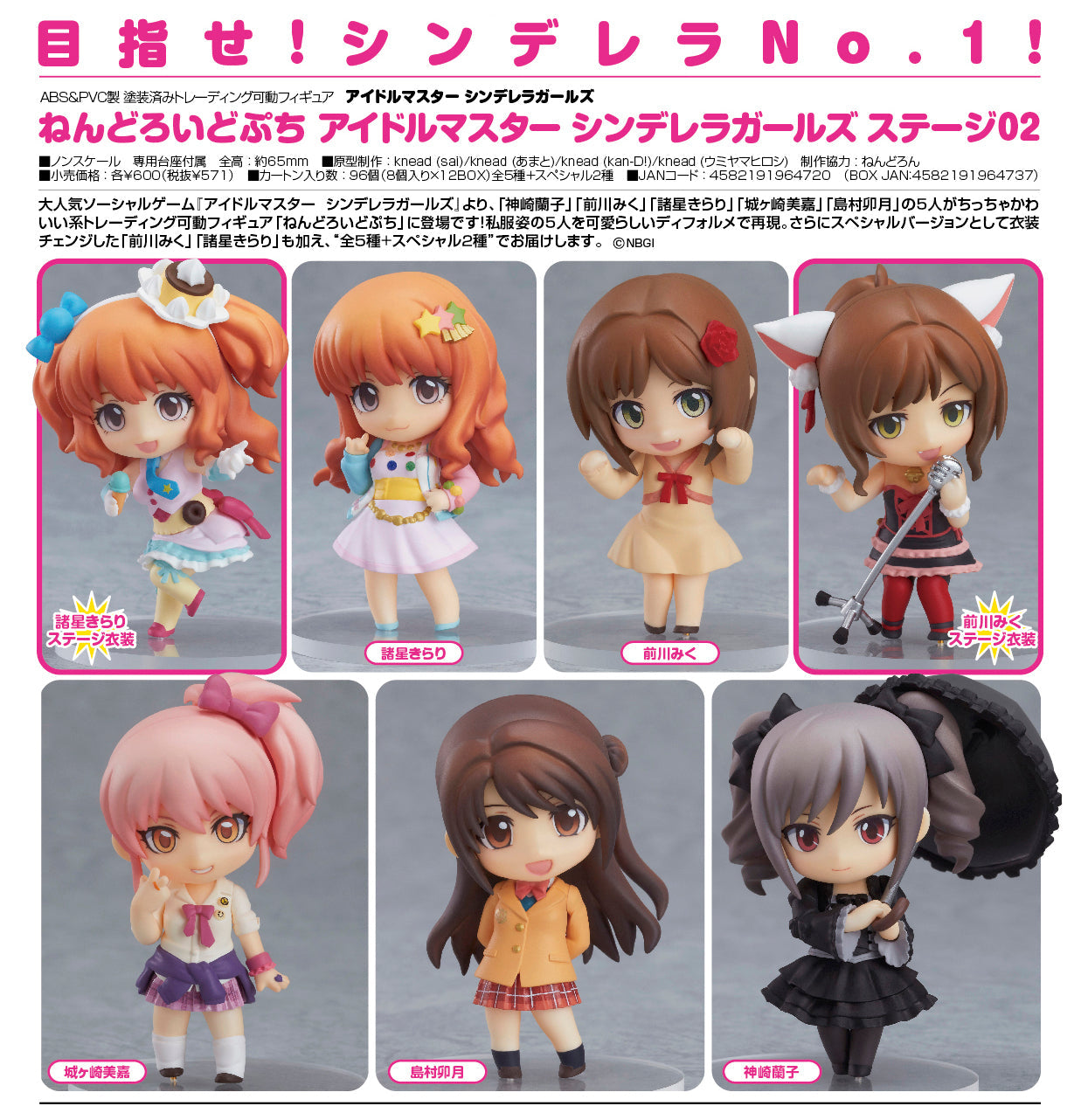 The Idolmaster Cinderella Girls Stage 02 Nendoroid Petit Blind Box