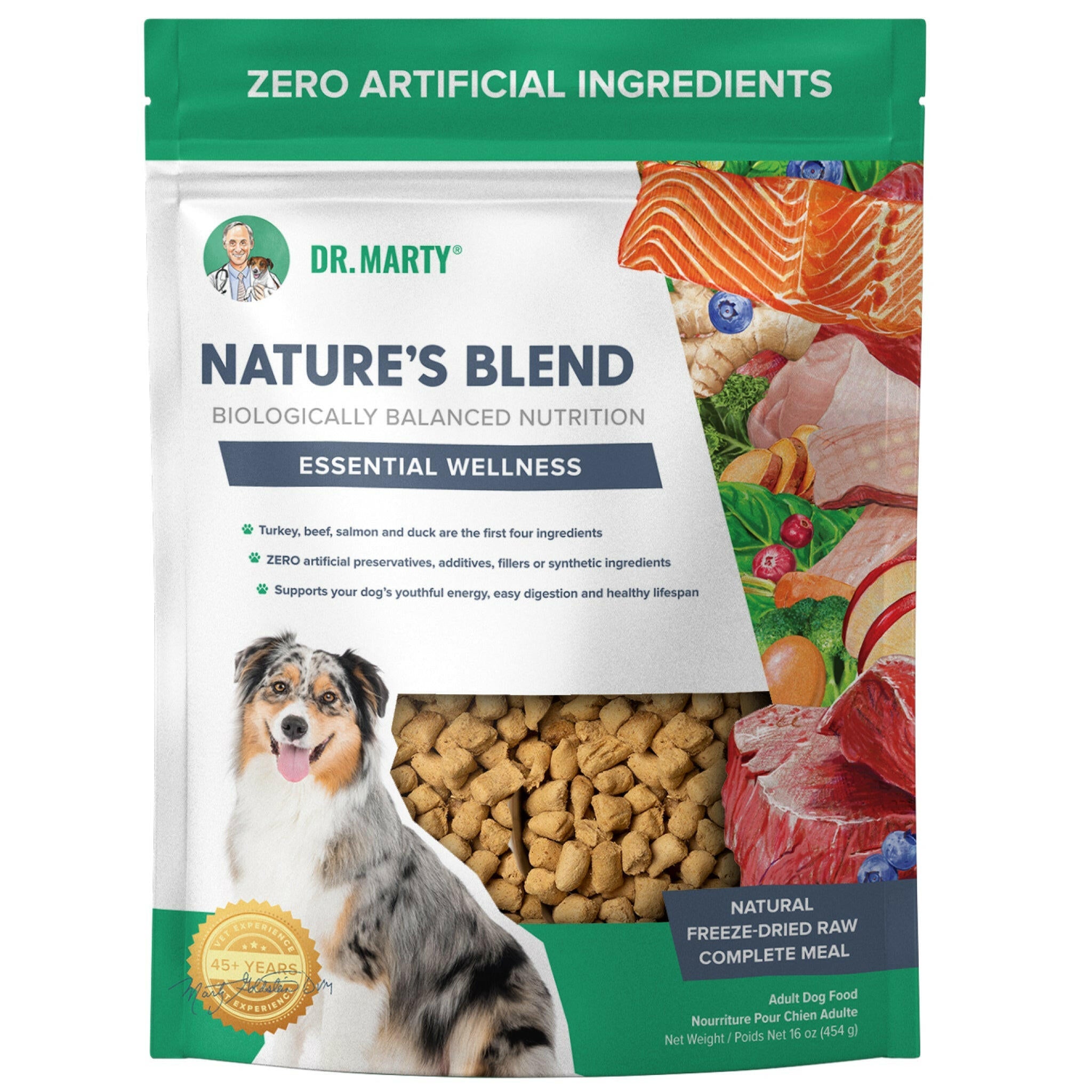 Dr. Marty Nature’s Blend Essential Wellness Freeze-Dried Raw Dog Food (16 oz)