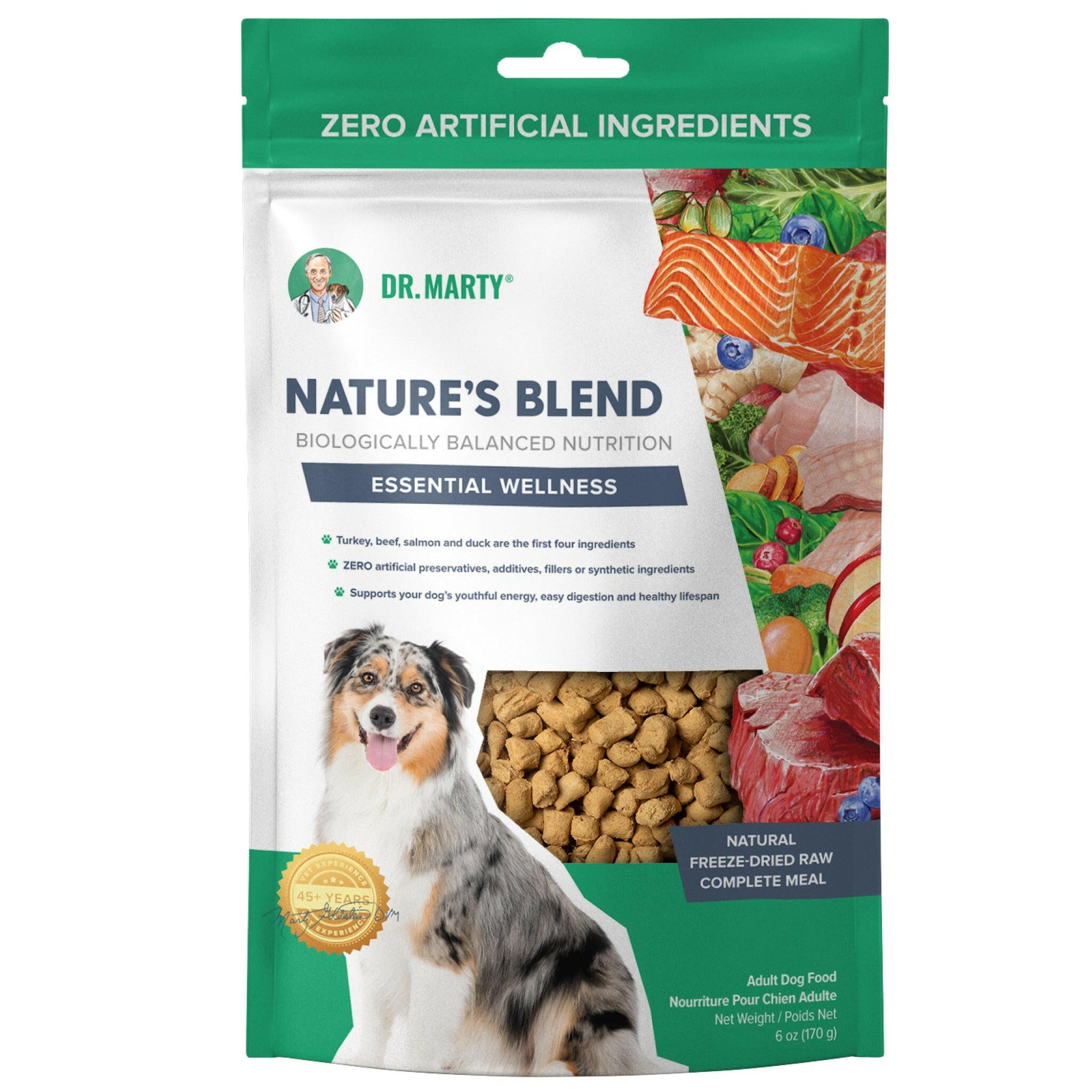 Dr. Marty Nature’s Blend Essential Wellness Freeze-Dried Raw Dog Food (6 oz)