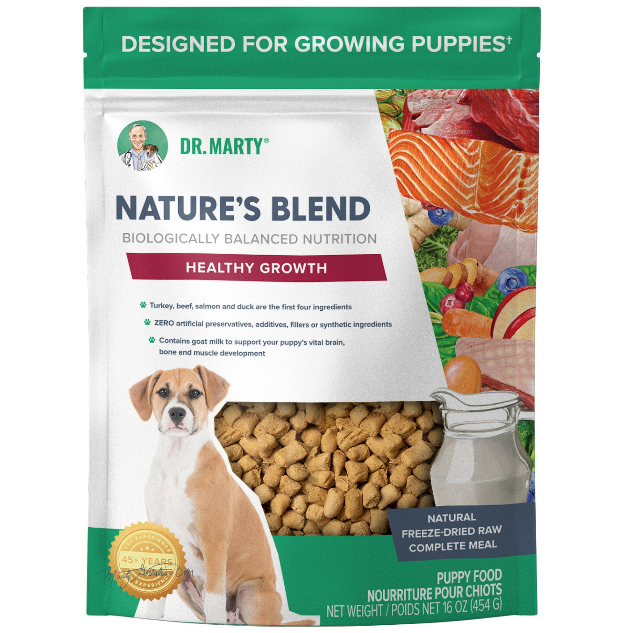 Dr. Marty Nature's Healthy Growth Freeze Dried Raw Food for Puppies (16 oz)