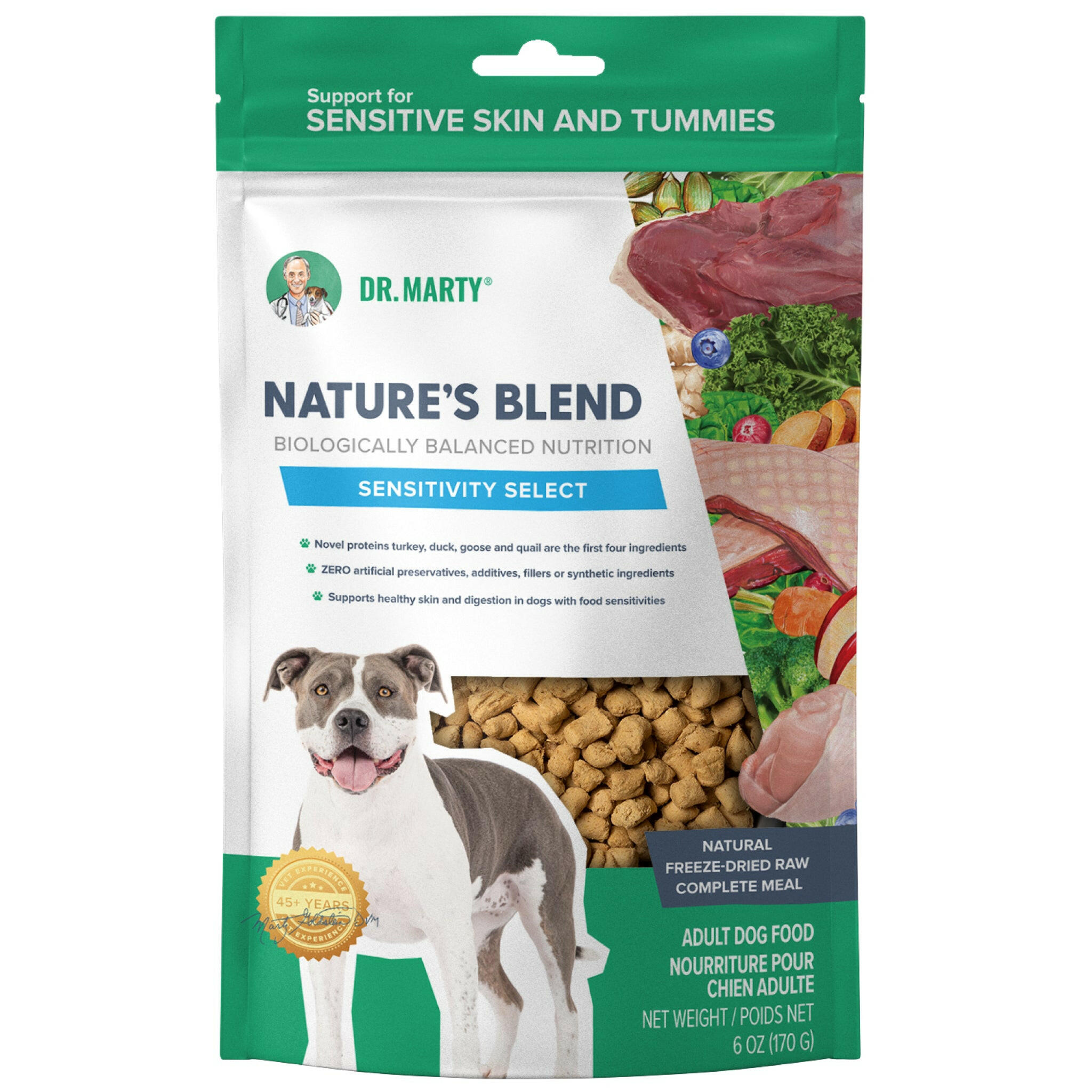 Dr Marty Nature's Blend Sensitivity Select Freeze Dried Raw Dog Food (6 oz)