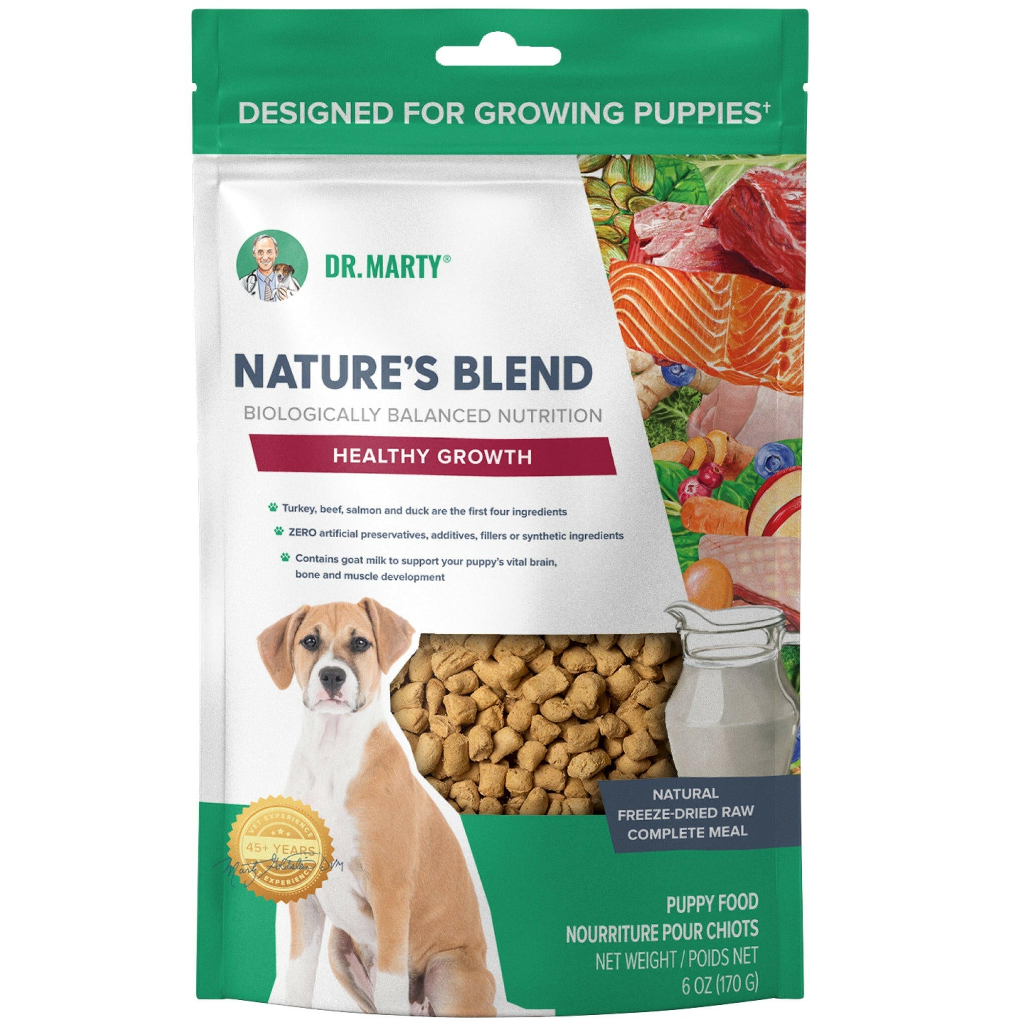 Dr. Marty Nature's Healthy Growth Freeze Dried Raw Food for Puppies (6 oz)