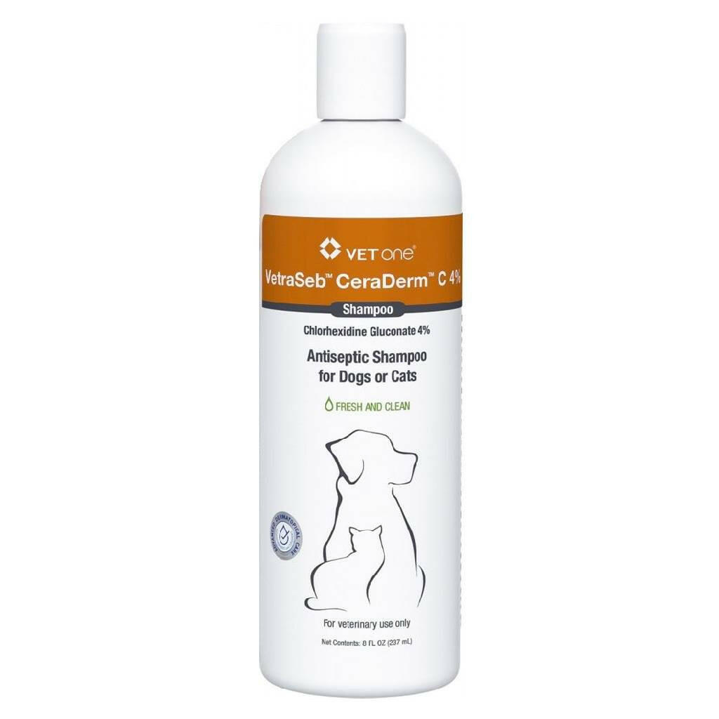 VetraSeb CeraDerm C 4% Antiseptic Shampoo for Dogs & Cats