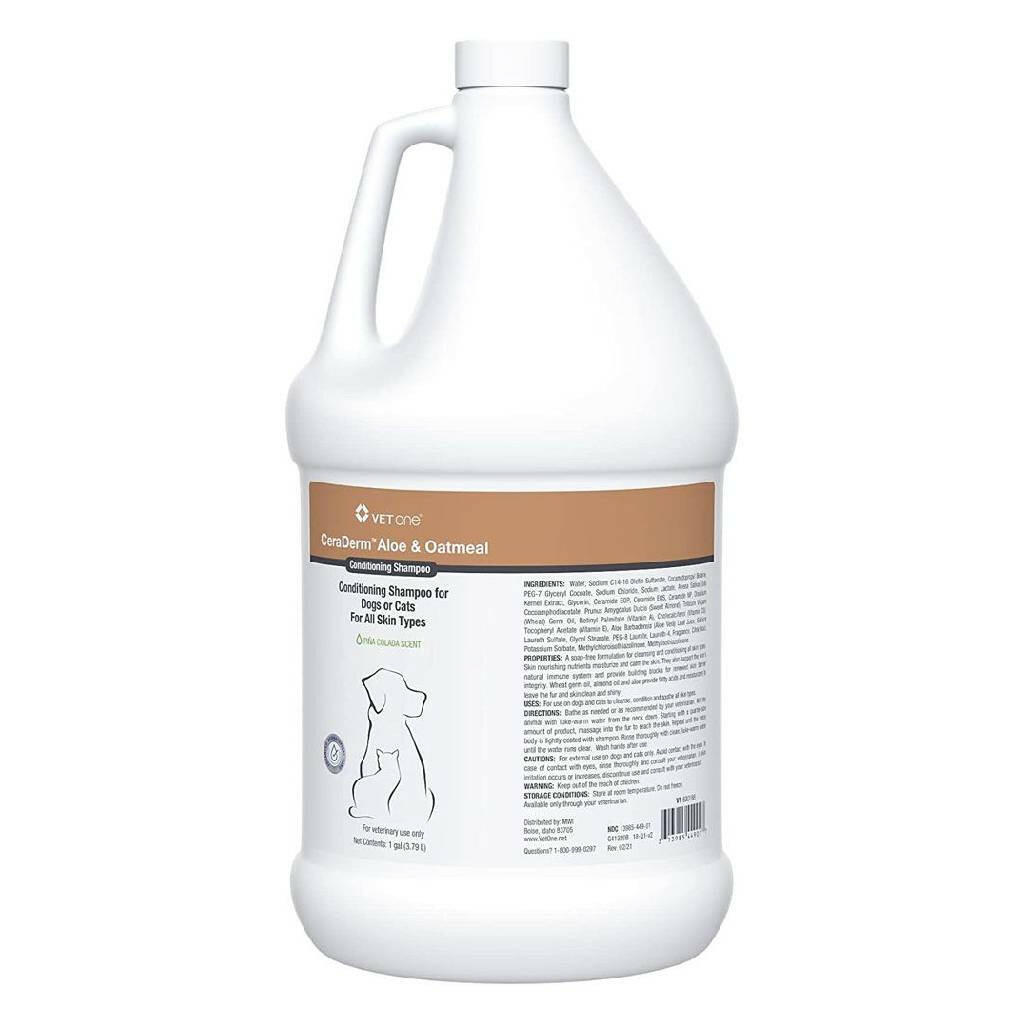 CeraDerm Aloe & Oatmeal Conditioning Shampoo For Dogs & Cats (Gallon)