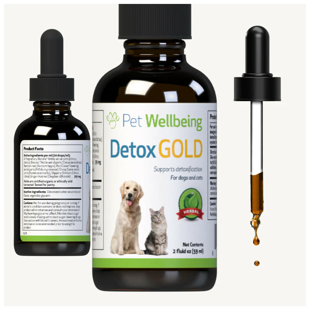 Detox Gold for Dogs - Gentle Detoxification & Elimination Support