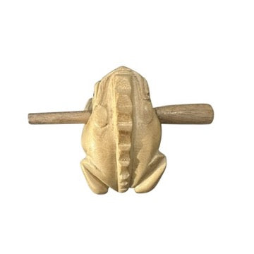 2" Wooden Musical Frog - Natural (Percussion Instrument)