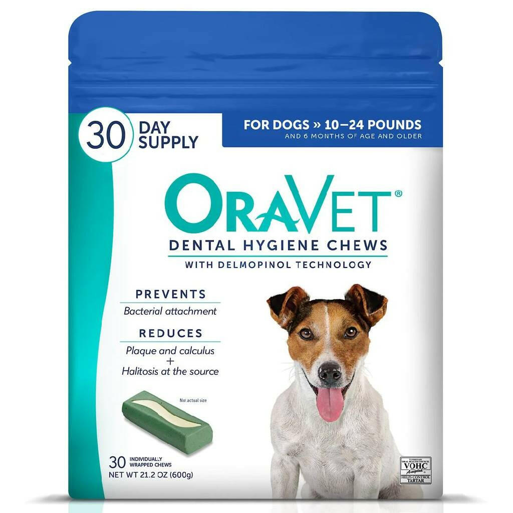 ORAVET Dental Hygiene Chews For Small Dogs 10-24 lbs