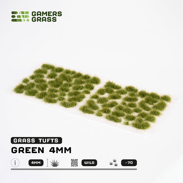 Gamers Grass Tufts: Green 4mm- Wild