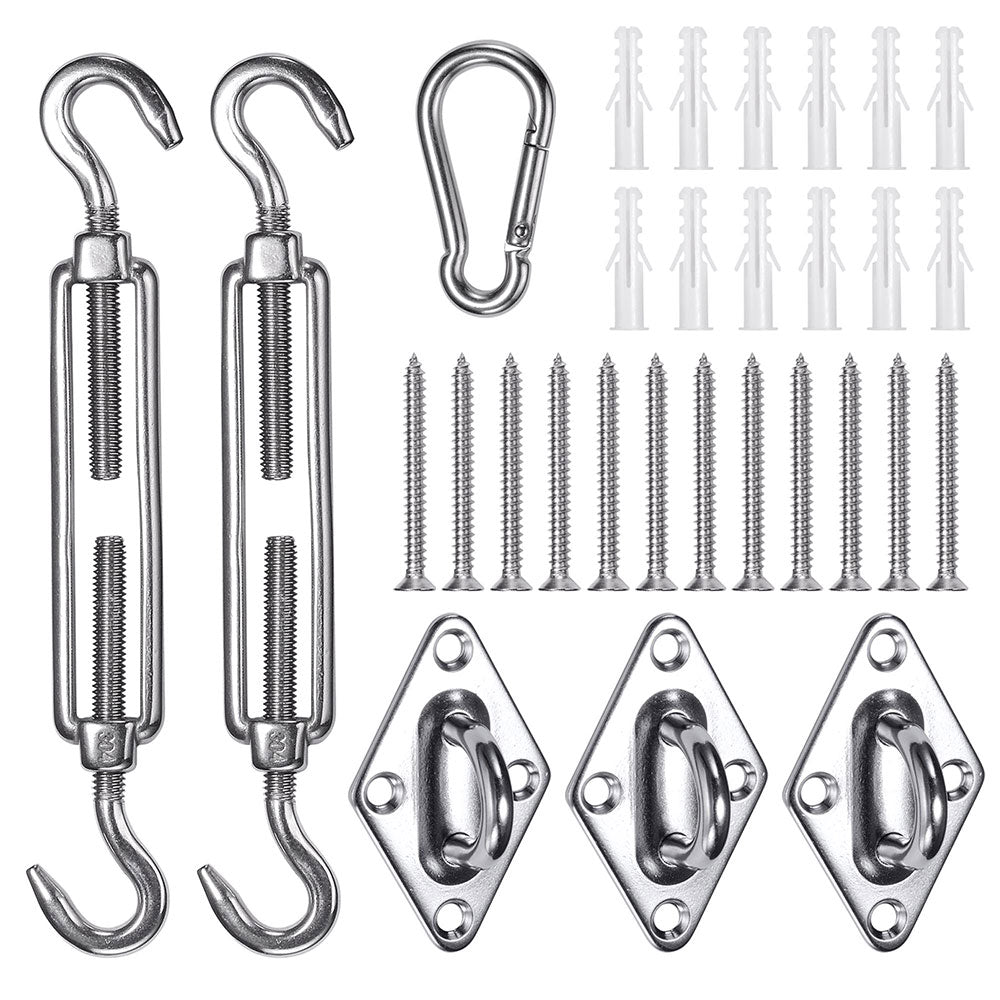 Yescom Triangle Sun Shade Sail Hardware Kit Stainless Steel, 6