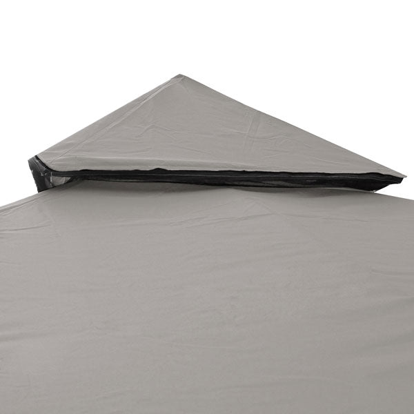 Yescom 8' x 8' Gray Gazebo Canopy Replacement Top 2-Tier