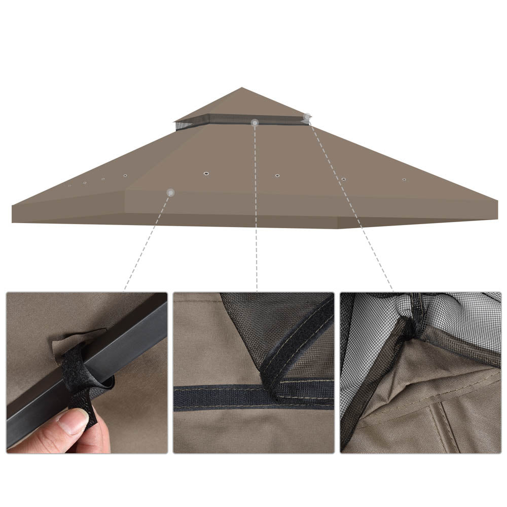 Yescom Petpvilit Canopy Replacement Top 2-Tier 10x10