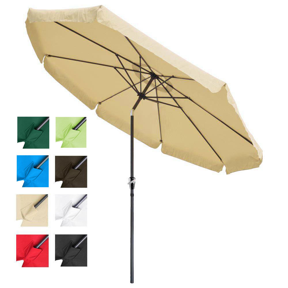 LAGarden 10ft Patio Outdoor Market Umbrella Tilt Multiple Colors