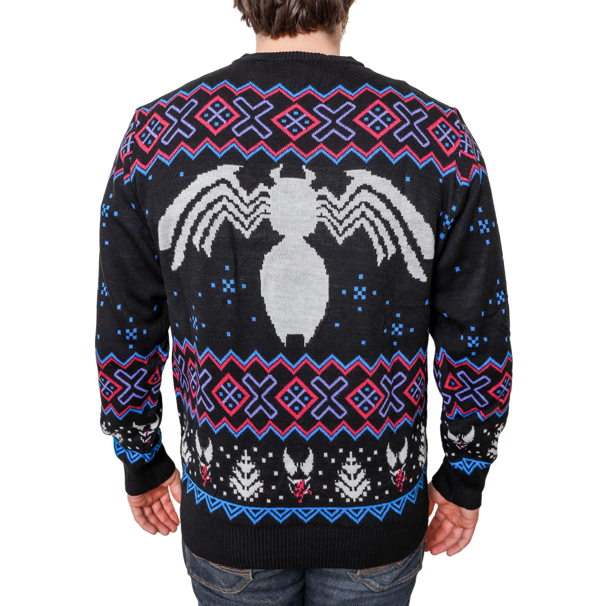 Marvel Venom Symbol Offcially Licesned Adult Holiday Ugly Christmas Sweater