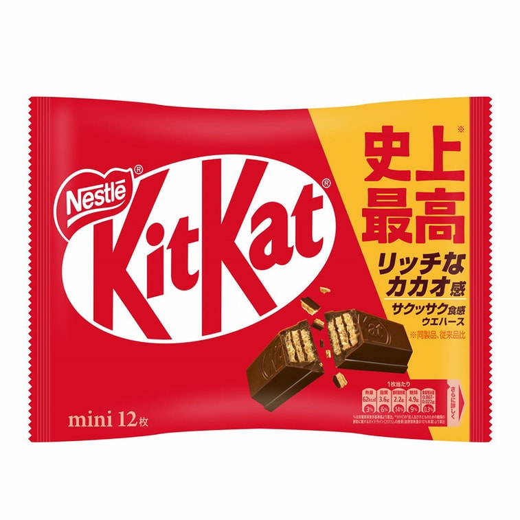 NESTLE Mini KitKat Chocolate Wafer Biscuits Original Chocolate 12 Pieces