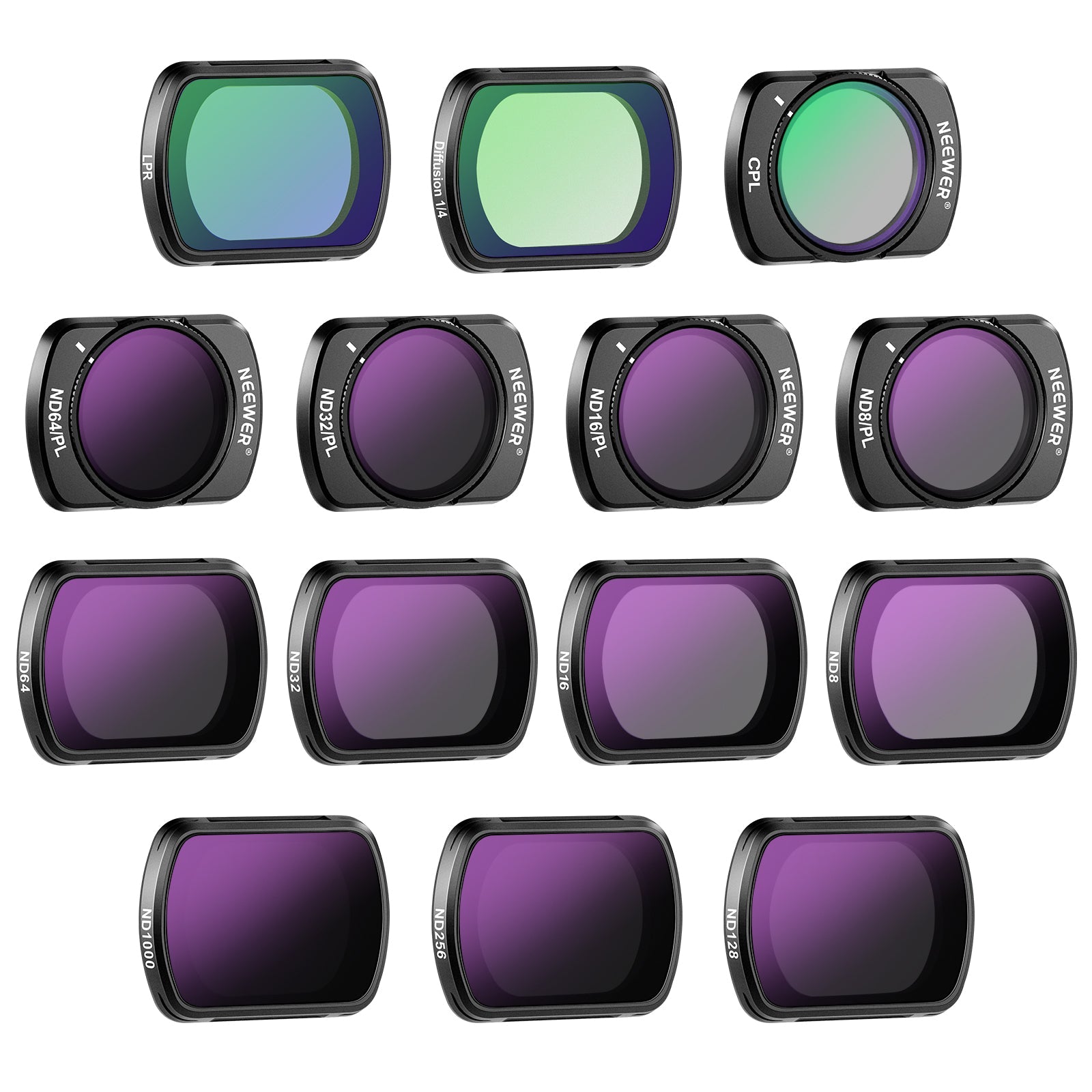 NEEWER 14 Pack Magnetic ND & CPL & Effect Filter Set for DJI OSMO Pocket 3