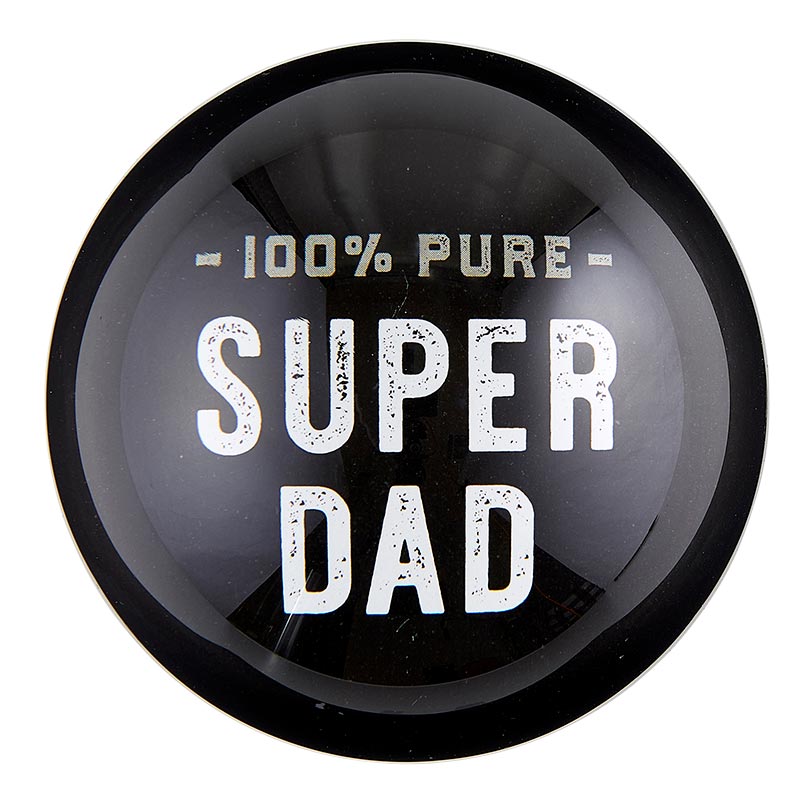 100% Pure Super Dad Glass Dome Paperweight | In a Gift Box