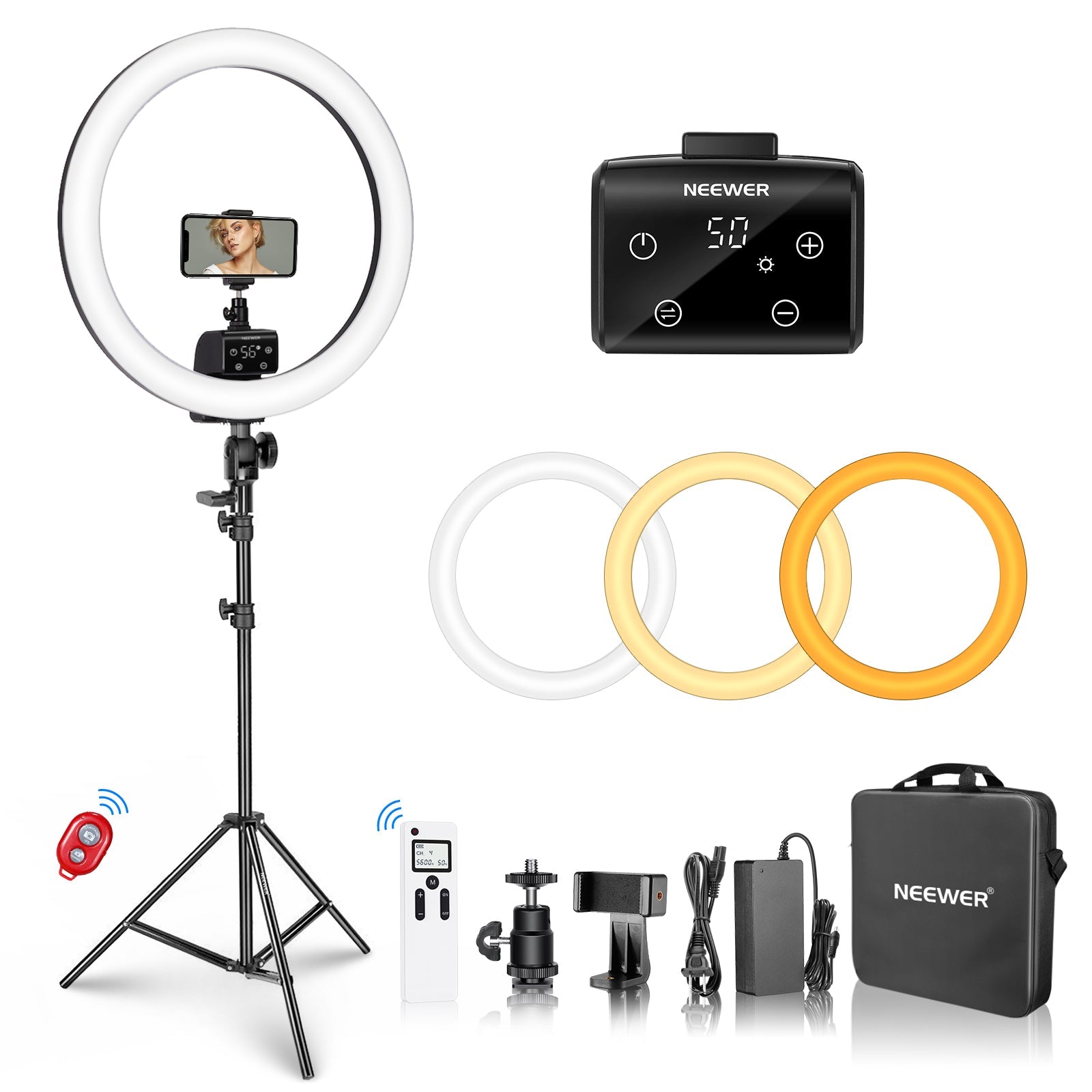 NEEWER SRP18-2.4G  Remote 18-inch LED Ring Light