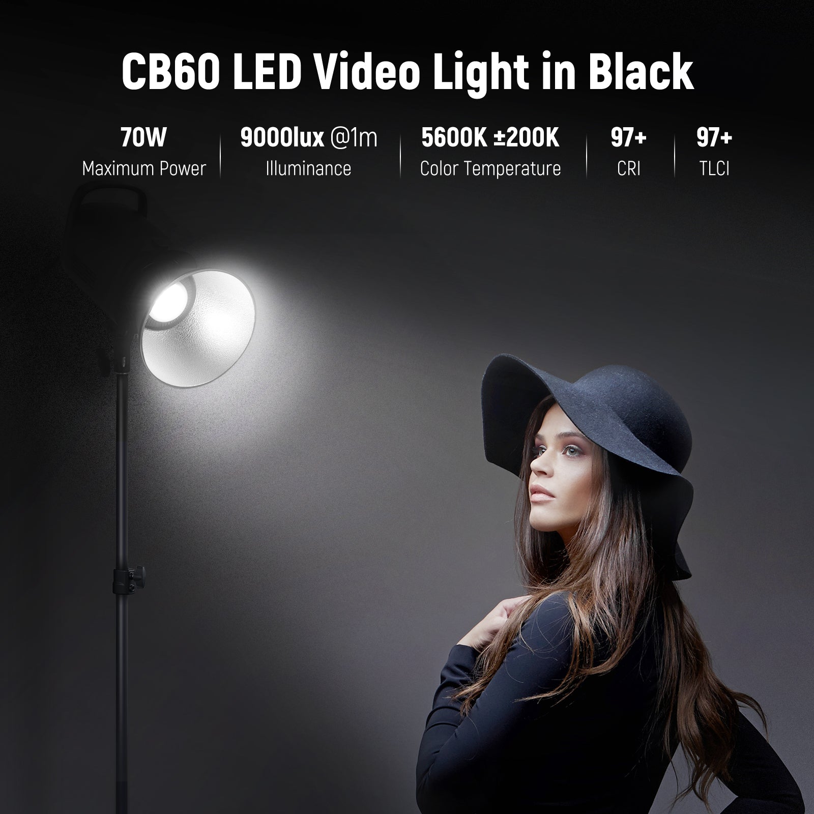 NEEWER Upgraded CB60 70W LED Video Light