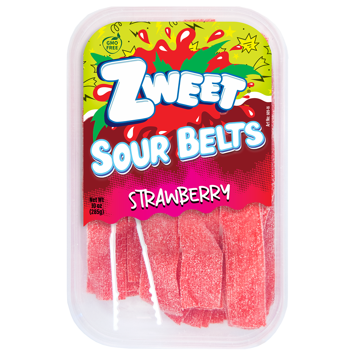 Strawberry Sour Belts | Zweet | 10 oz