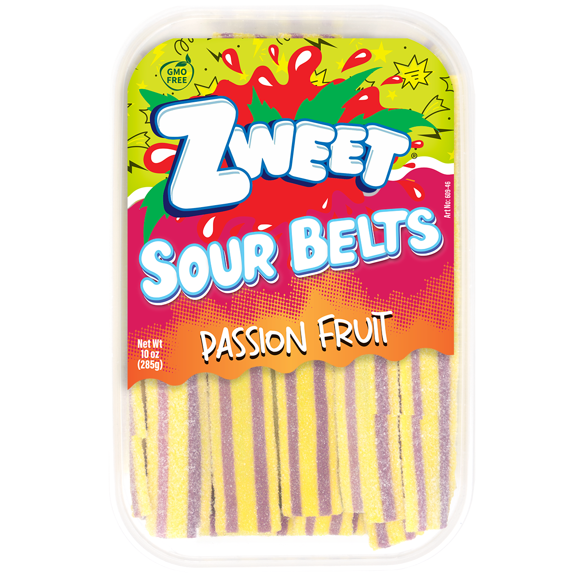 Sour Passion Fruit Belts | Zweet | 10 oz