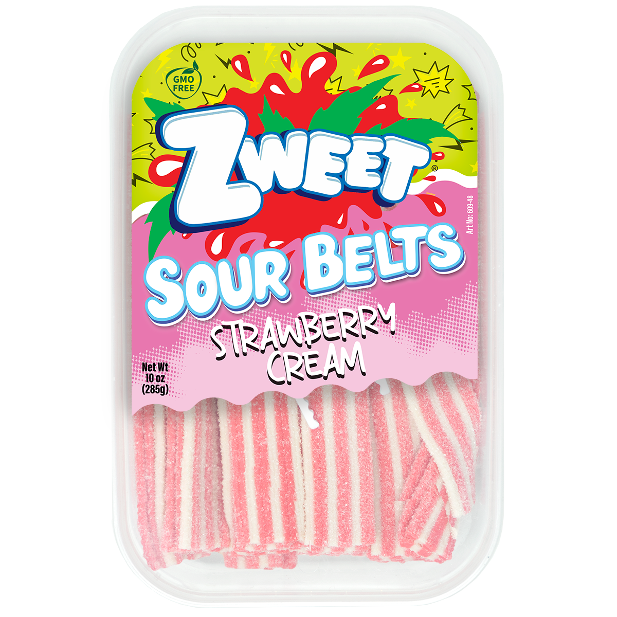 Sour Strawberry Creamsicle Belts | Zweet | 10 oz