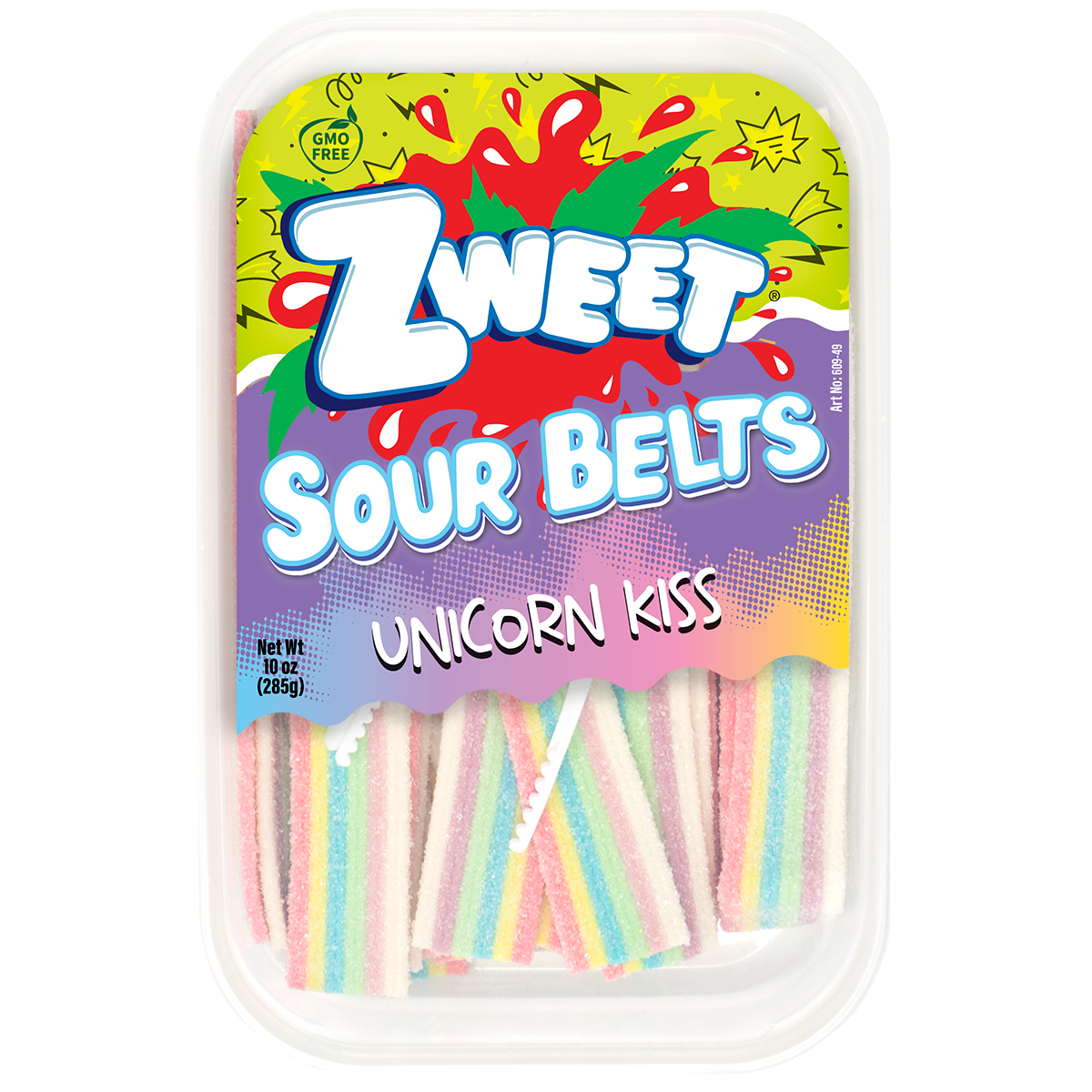 Unicorn Kiss Sour Belts | Zweet | 10 oz