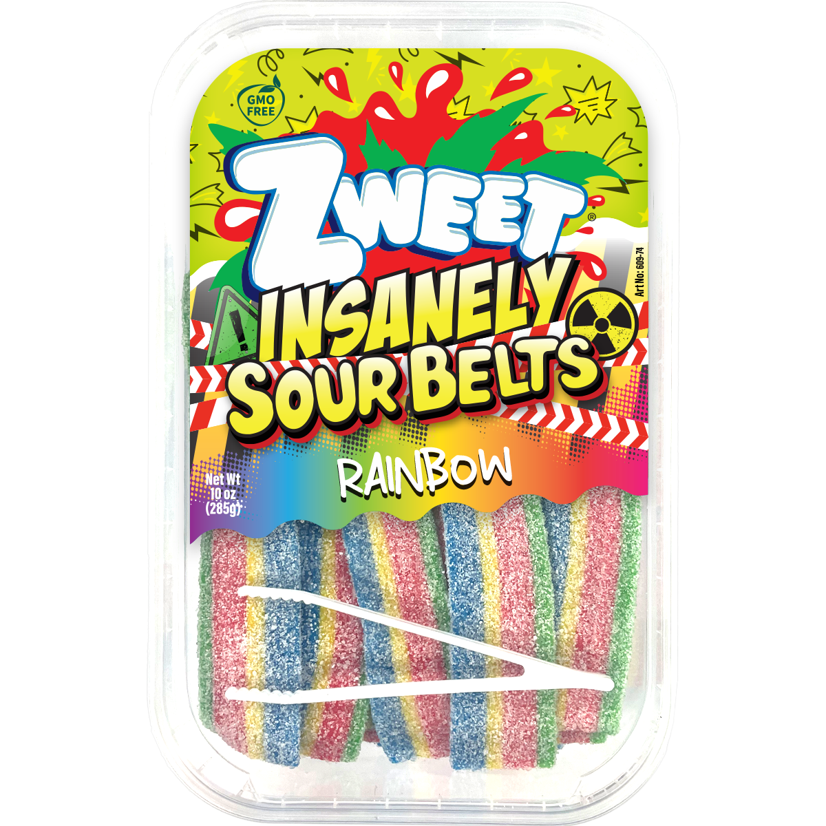 Insanely Sour Rainbow Belts | Zweet | 10 oz