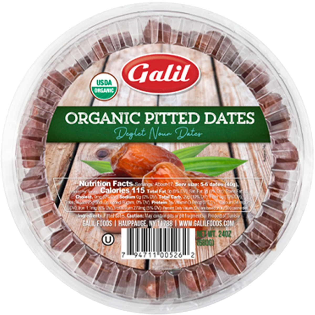 USDA Organic Deglet Nour Dates | Pitted |24 oz | Galil