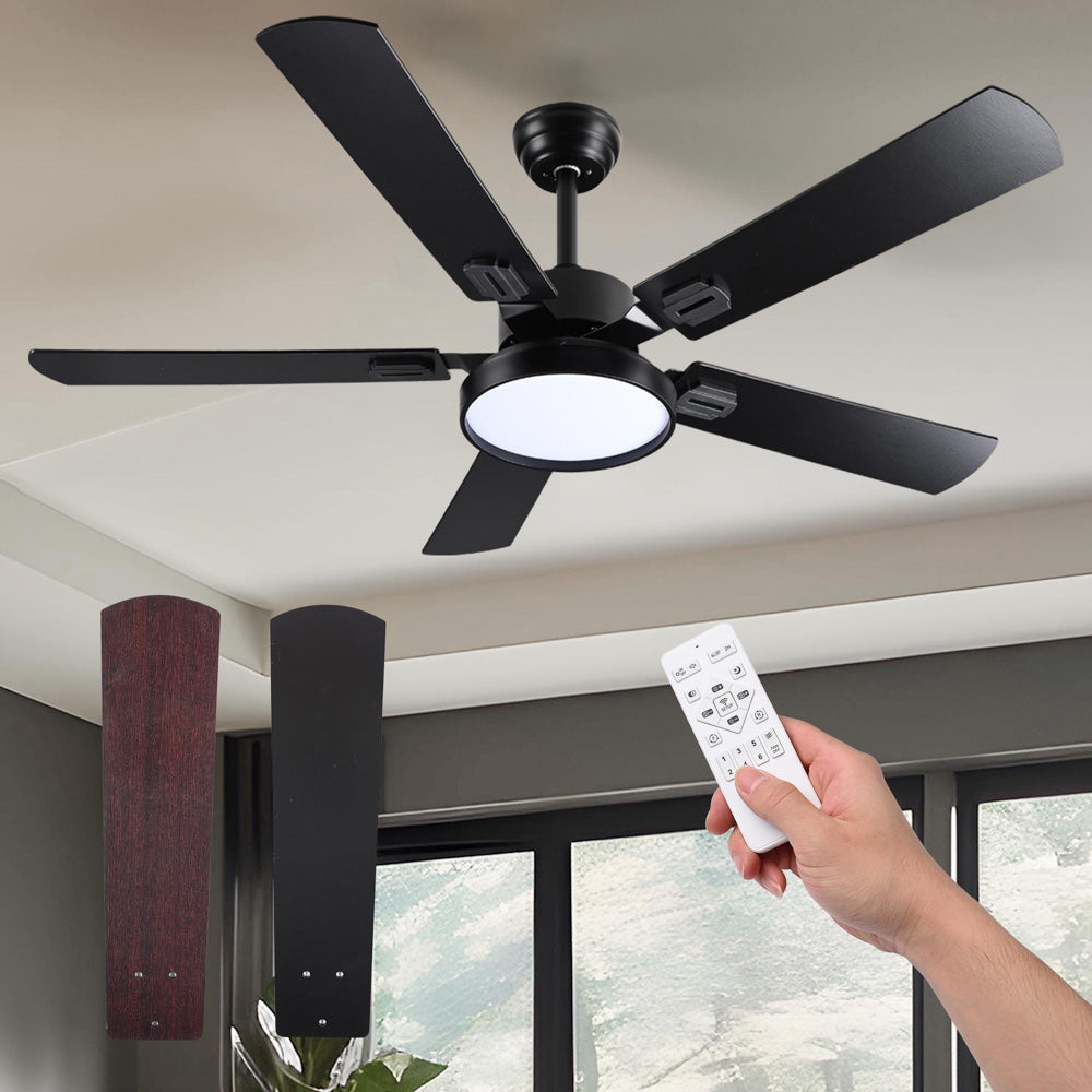 Yescom 52" Ceiling Fan with 3 Lights Remote 5-Blade