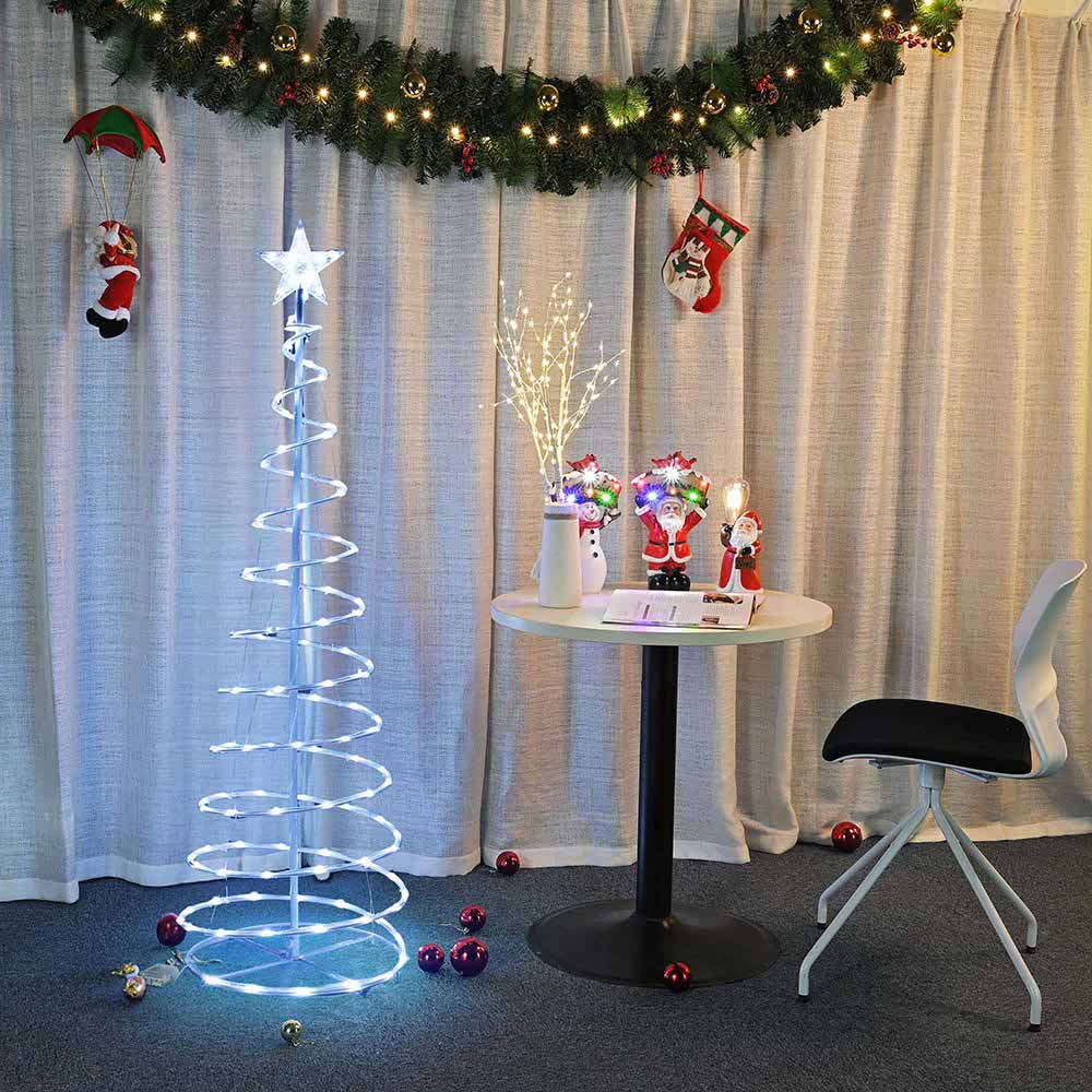 Yescom 5' Lighted Spiral Christmas Tree LED Decor Battery Powered