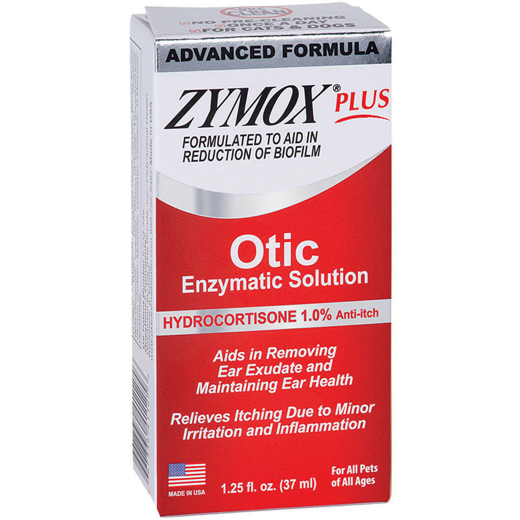 ZYMOX Plus Advanced Otic Enzymatic Solution With 1% Hydrocortisone (1.25 oz)