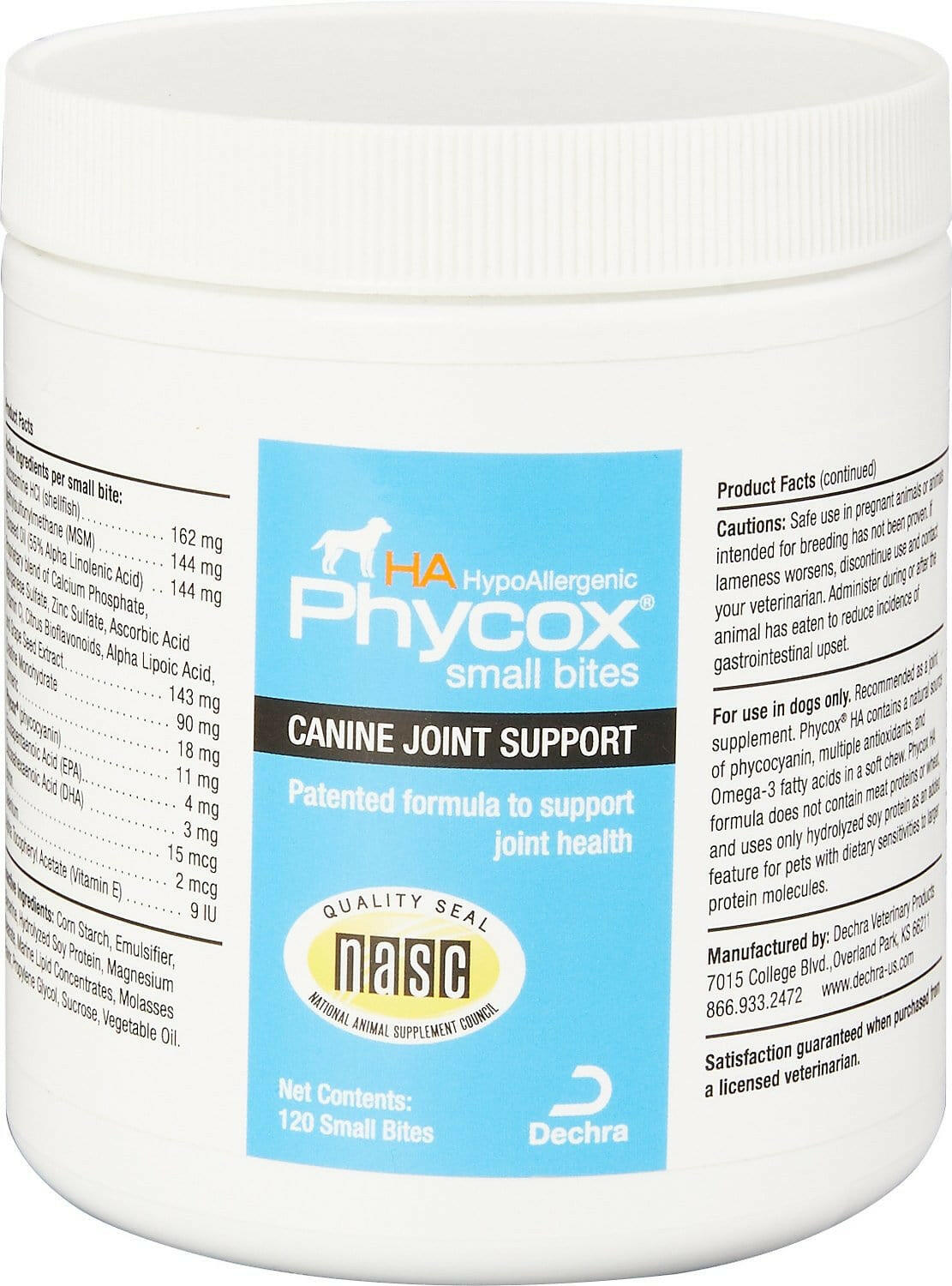 Phycox HypoAllergenic (HA) Small Bites Joint Supplement (120 soft chews)