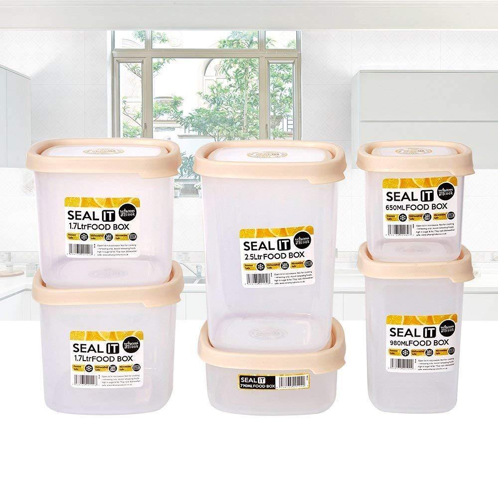 12 Piece Food Storage Container Set with Easy Locking Lids, BPA Free and 100% Leak Proof, Plastic