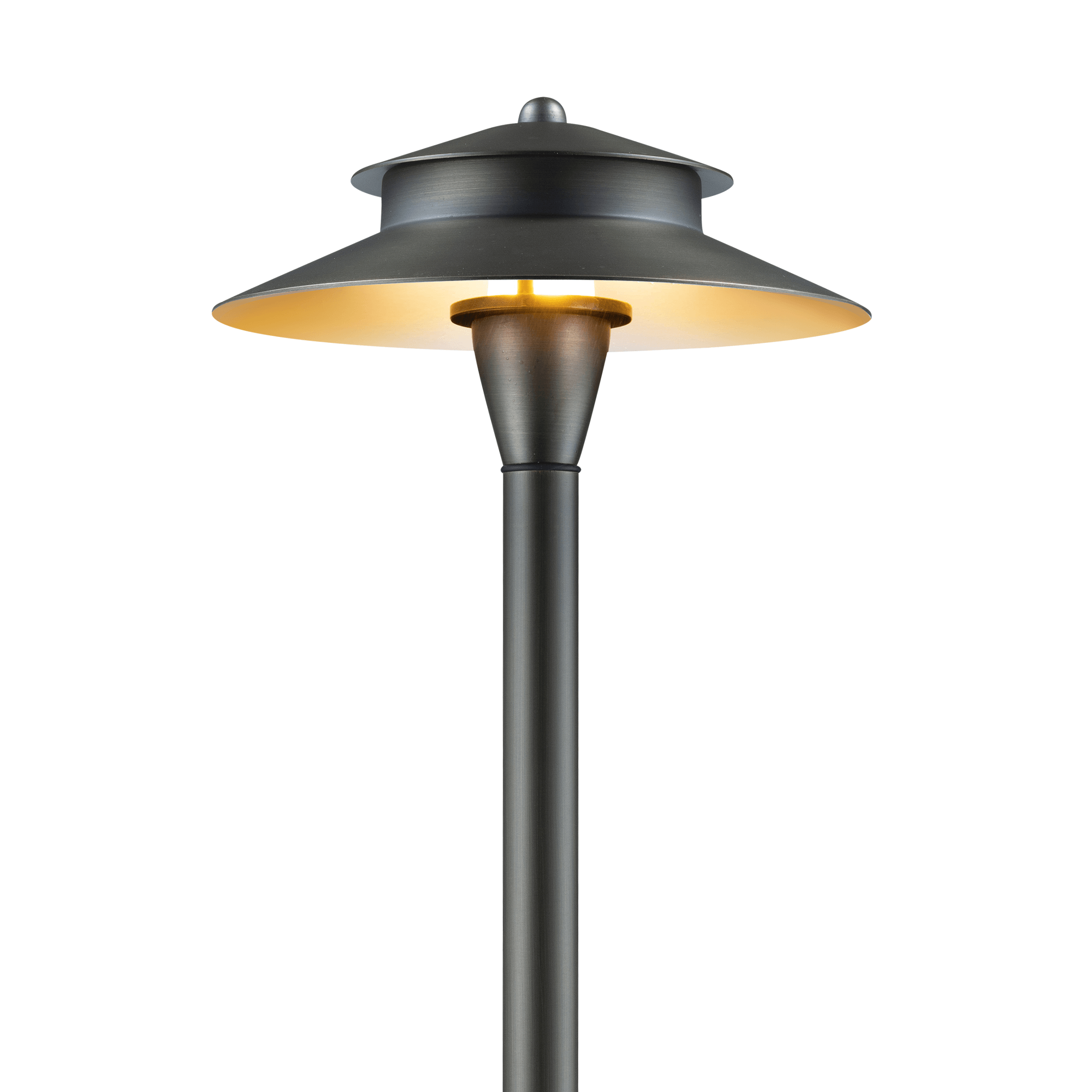 Gardenreet Brass Low Voltage Pathway Lights, 12V Outdoor LED Landscape Path Lights(Double Hat) for Walkway Driveway Garden Patio (2405)