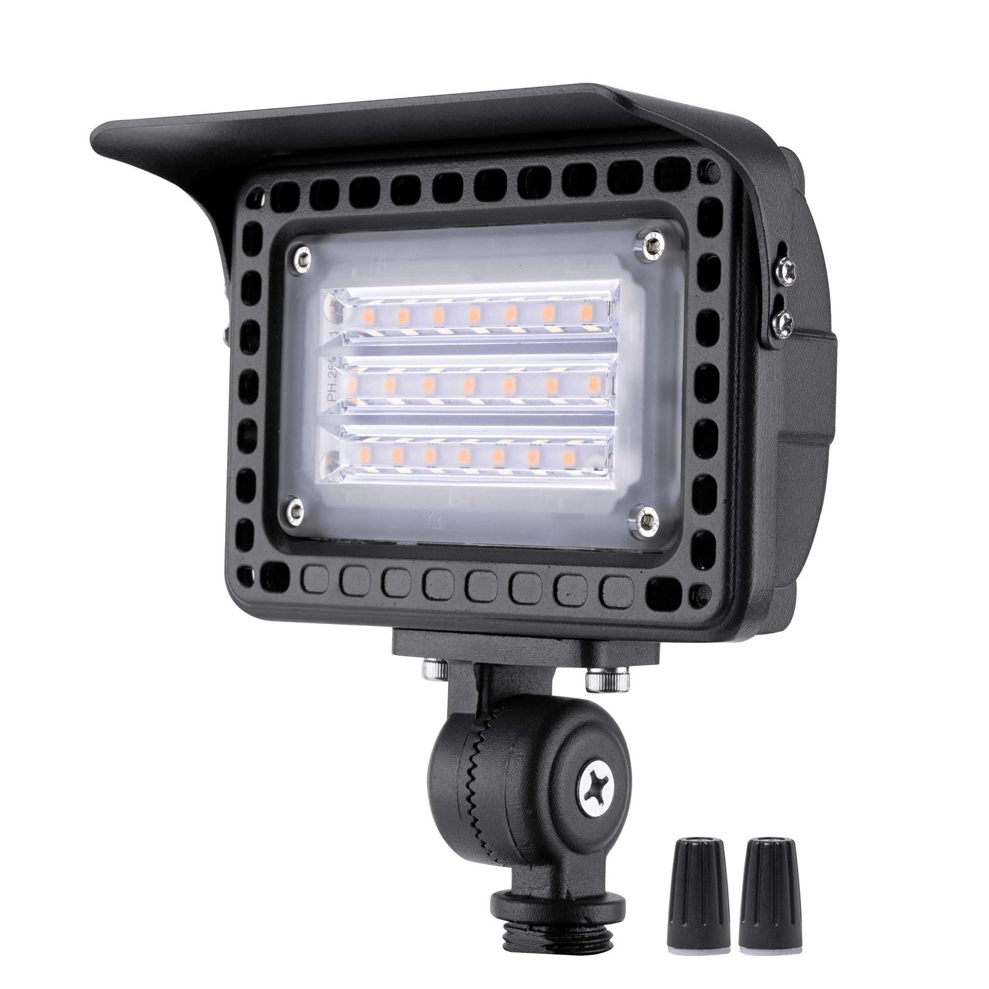 Gardenreet Outdoor Flood Light , Dimmable Integrated LED, Die-cast Aluminum, 7/12/20W 2700K Max 1800LM, 12V Low Voltage, Waterproof Security Light Landscape Fixture with Adjustable Angle Arm and Rotating Lamp Shades (2507A)