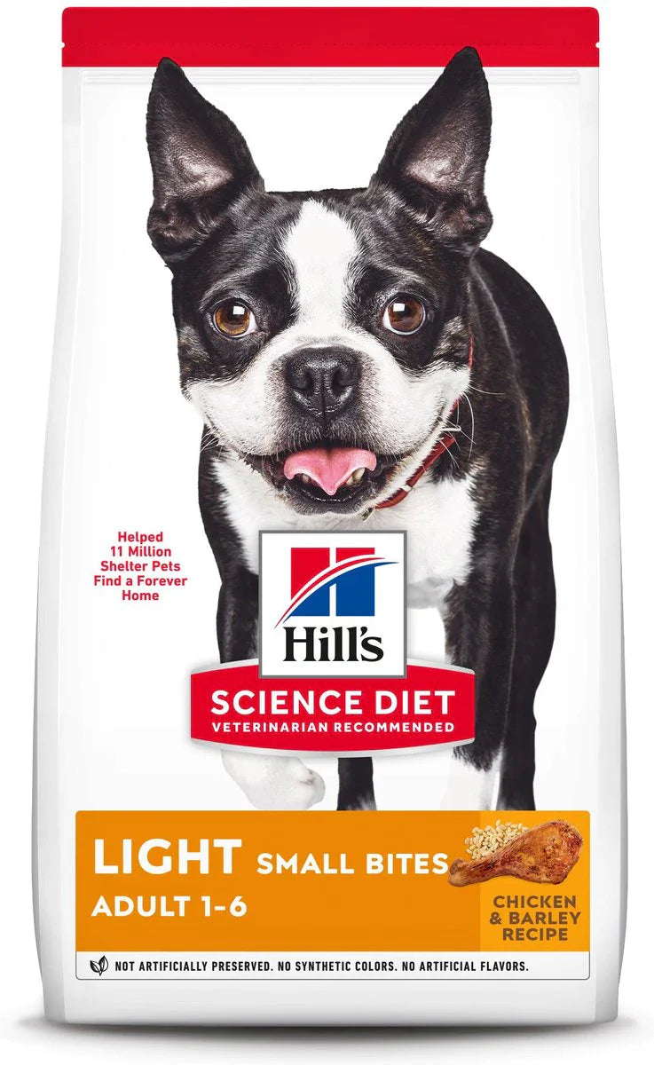 Hill's Science Diet Adult Light Small Bites Dry Dog Food, Chicken Meal & Barley, 30 lb Bag