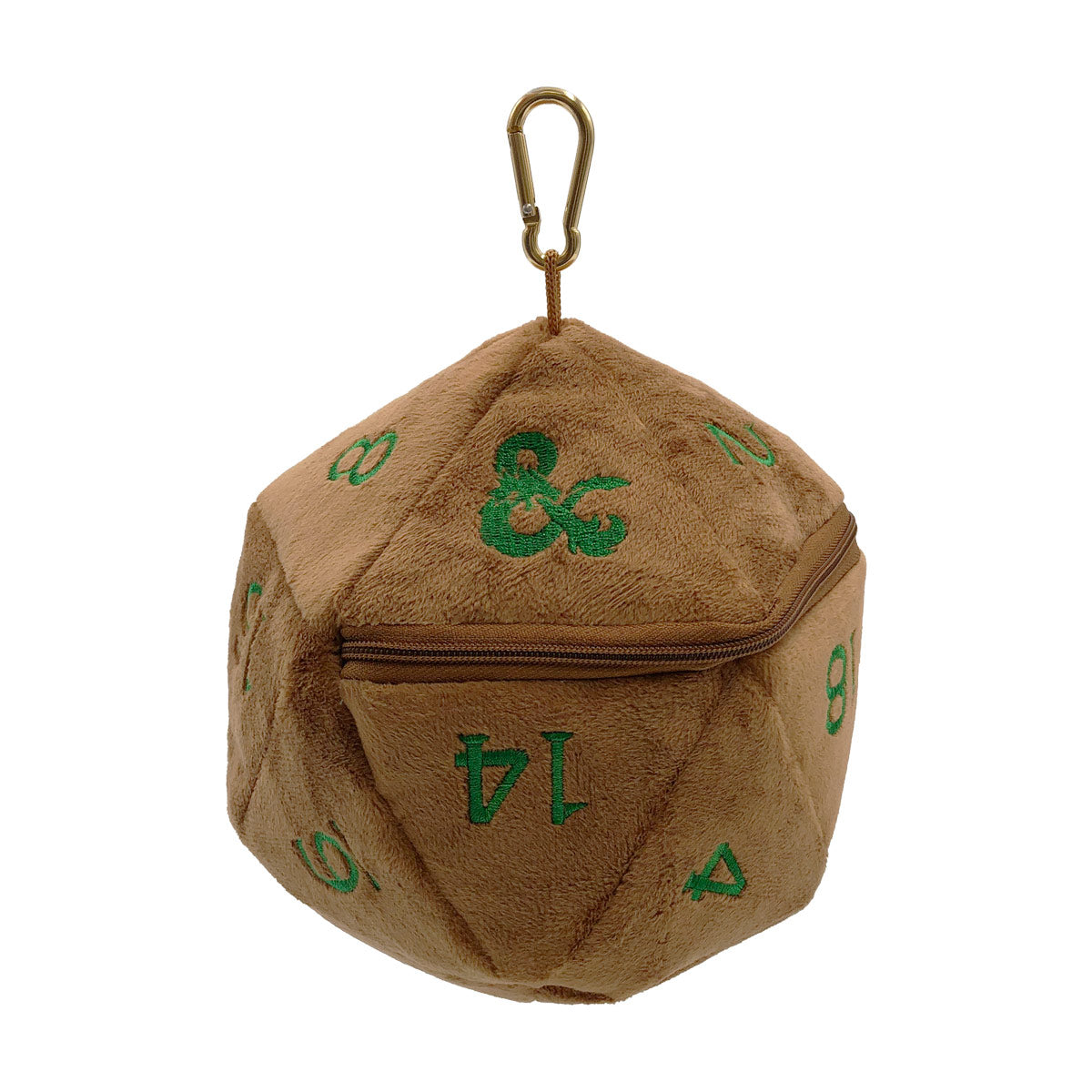 D20 Plush Dice Bag - D&D Feywild Copper and Green